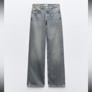 NWT Zara mid-rise wide leg jean